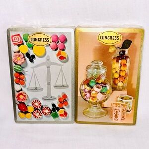 Vintage Congress Playing Cards Candies Sealed Unused Original Box Candy Jar
